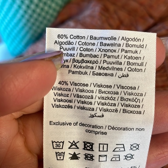 Vero Moda smocked / cinched stretchy on off shoulder top long sleeve rust XL - Picture 9 of 12